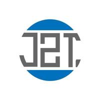 jzt-Buchstaben-Logo-Design auf weißem Hintergrund. jzt kreative Initialen Kreis Logo-Konzept. jzt Briefgestaltung. vektor