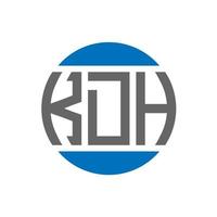 kdh-Buchstaben-Logo-Design auf weißem Hintergrund. kdh creative initials circle logo-konzept. kdh-Briefgestaltung. vektor