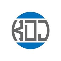 Kdj-Brief-Logo-Design auf weißem Hintergrund. kdj creative initials circle logo-konzept. kdj Briefgestaltung. vektor