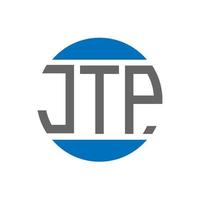 jtp-Brief-Logo-Design auf weißem Hintergrund. jtp creative initials circle logo-konzept. JTP-Briefdesign. vektor