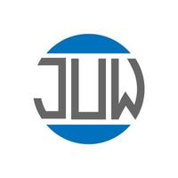 juw-Buchstaben-Logo-Design auf weißem Hintergrund. juw creative initials circle logo-konzept. juw Briefgestaltung. vektor