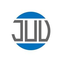 Juu-Brief-Logo-Design auf weißem Hintergrund. juu kreative initialen kreis logokonzept. Juu-Buchstaben-Design. vektor