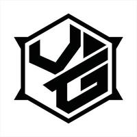 VG-Logo-Monogramm-Design-Vorlage vektor