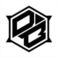 db-Logo-Monogramm-Designvorlage vektor