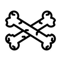Knochen-Icon-Design vektor