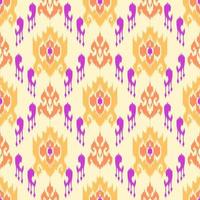 ikat ethnisches nahtloses musterdekorationsdesign. aztekischer Stoffteppich Boho Mandalas Textiltapete. stammes-eingeborenes motiv verziert afroamerikanischen volkstümlichen traditionellen stickereivektor vektor