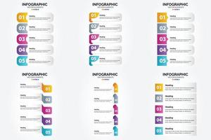 flaches Designset der Vektorillustrations-Infografiken für Werbebroschürenflieger und -zeitschrift vektor