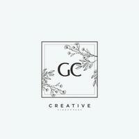 gc Beauty Vector Initial Logo Art, Handschrift Logo der Erstunterschrift, Hochzeit, Mode, Schmuck, Boutique, Blumen und Pflanzen mit kreativer Vorlage für jedes Unternehmen oder Geschäft.