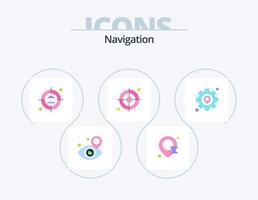 Navigation Flat Icon Pack 5 Icon-Design. die Einstellungen. Lage. Eigentum. Ausrüstung. GPS vektor