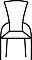 stol linje ikon vektor