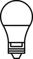 elektrisk glödlampa linje ikon vektor