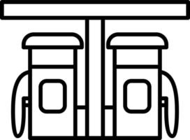 Symbol für die Tankstellenlinie vektor