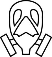 Symbol für die Linie der Sauerstoffmaske vektor