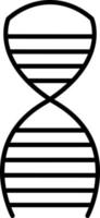 Symbol für DNA-Strukturlinie vektor