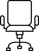 Symbol für die Bürostuhllinie vektor