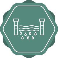 Symbol für die Wasserdammlinie vektor