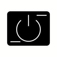 Einzigartiges Power-Button-Vektor-Glyphen-Symbol vektor