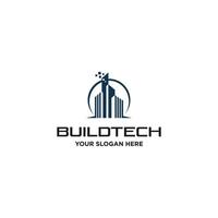 Building Tech Pixel Logo, geeignet für Ihre Designanforderungen, Logos, Illustrationen, Animationen usw. vektor