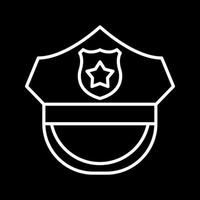 Polizeihut-Vektorsymbol vektor