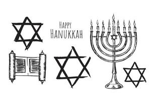 Hanukkah, hebré David stjärnor. vektor illustration.