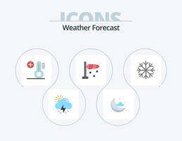 Wetter Flat Icon Pack 5 Icon Design. . Schneeflocken. Plus. Schnee. Wind vektor