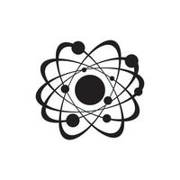 Atom Atom Elektronen Protonen Symbolvektor für chemische Zeichen vektor