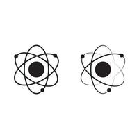 atom- atom elektroner kemisk molekyler ikon tecken symbol design vektor