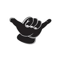 Shaka-Hände-Symbol-Logo, Vektordesign vektor