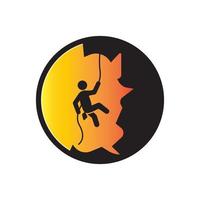 Klettern Symbol Vektor Illustration Logo