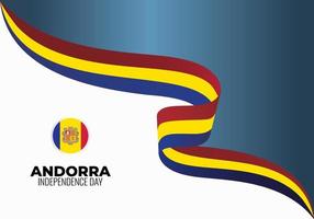 Banner-Poster zum Unabhängigkeitstag von Andorra isoliert auf weißem Hintergrund. vektor