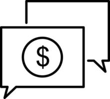 Symbol für Geldgesprächsleitung vektor