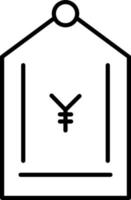 Symbol für Yen-Markierungslinie vektor