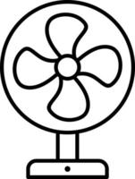 Symbol für elektrische Lüfterlinie vektor