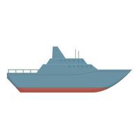 Schiff-Symbol-Cartoon-Vektor. Kriegsschiff der Marine vektor