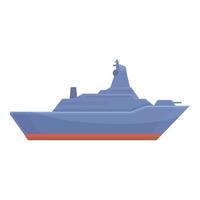 Flotte Kriegsschiff Symbol Cartoon-Vektor. Militärschiff vektor