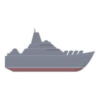 Kriegsschiff-Symbol Cartoon-Vektor. Militärschiff vektor