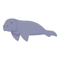 ozean dugong symbol cartoon vektor. Seekuh vektor