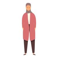 kvinna klänning ikon tecknad serie vektor. mode hijab vektor