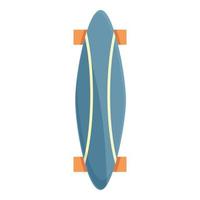 blauer Marine-Longboard-Symbol-Cartoon-Vektor. Transportbilanz vektor