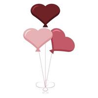 Vektor-Herz-Ballons. festliches dekorationselement für valentinstag oder hochzeit. Folge 10. vektor
