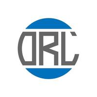 Orl-Brief-Logo-Design auf weißem Hintergrund. Orl kreative Initialen Kreis Logo-Konzept. Orl Briefgestaltung. vektor