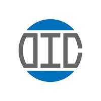 OIC-Brief-Logo-Design auf weißem Hintergrund. oic kreative Initialen Kreis Logo-Konzept. oic Briefgestaltung. vektor