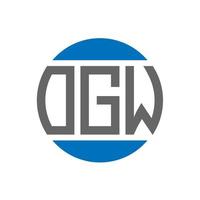 ogw brev logotyp design på vit bakgrund. ogw kreativ initialer cirkel logotyp begrepp. ogw brev design. vektor