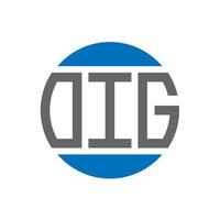 OIG-Brief-Logo-Design auf weißem Hintergrund. oig kreative Initialen Kreis Logo-Konzept. oig Briefgestaltung. vektor