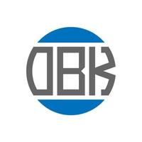 obk-Buchstaben-Logo-Design auf weißem Hintergrund. obk kreative Initialen Kreis-Logo-Konzept. obk Briefgestaltung. vektor