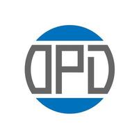 opd-Buchstaben-Logo-Design auf weißem Hintergrund. opd kreative Initialen Kreis Logo-Konzept. opd Briefgestaltung. vektor