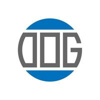 Oog-Brief-Logo-Design auf weißem Hintergrund. oog kreative Initialen Kreis Logo-Konzept. Oog-Briefgestaltung. vektor