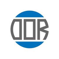 oor-Buchstaben-Logo-Design auf weißem Hintergrund. oor kreative Initialen Kreis Logo-Konzept. boden buchstaben design. vektor