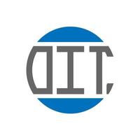 OIT-Brief-Logo-Design auf weißem Hintergrund. oit kreative Initialen Kreis Logo-Konzept. oit Briefgestaltung. vektor