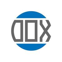 Oox-Buchstaben-Logo-Design auf weißem Hintergrund. oox kreative Initialen Kreis Logo-Konzept. oox Briefdesign. vektor
